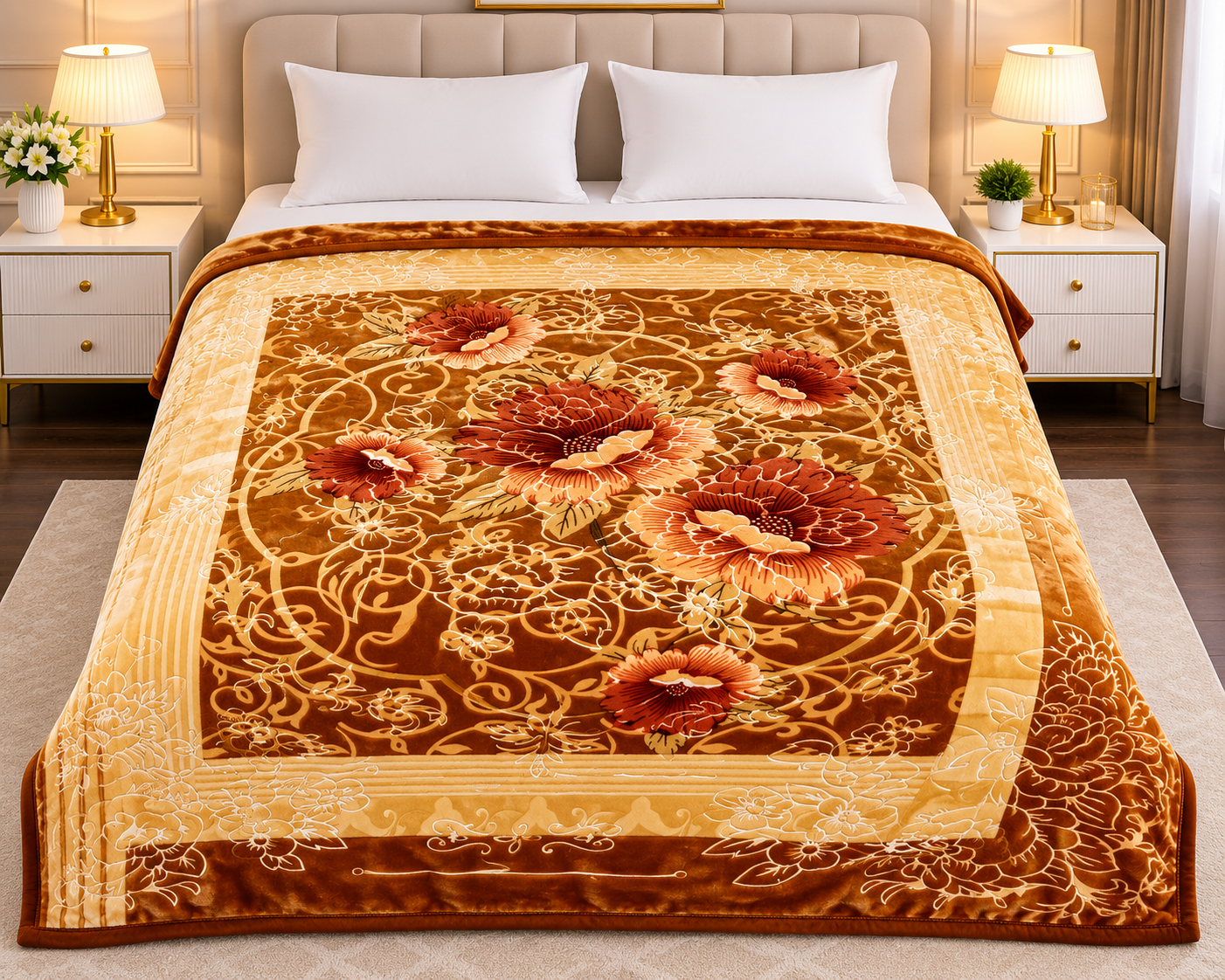 Best Choice Double Bed 2-Ply Blanket Golden