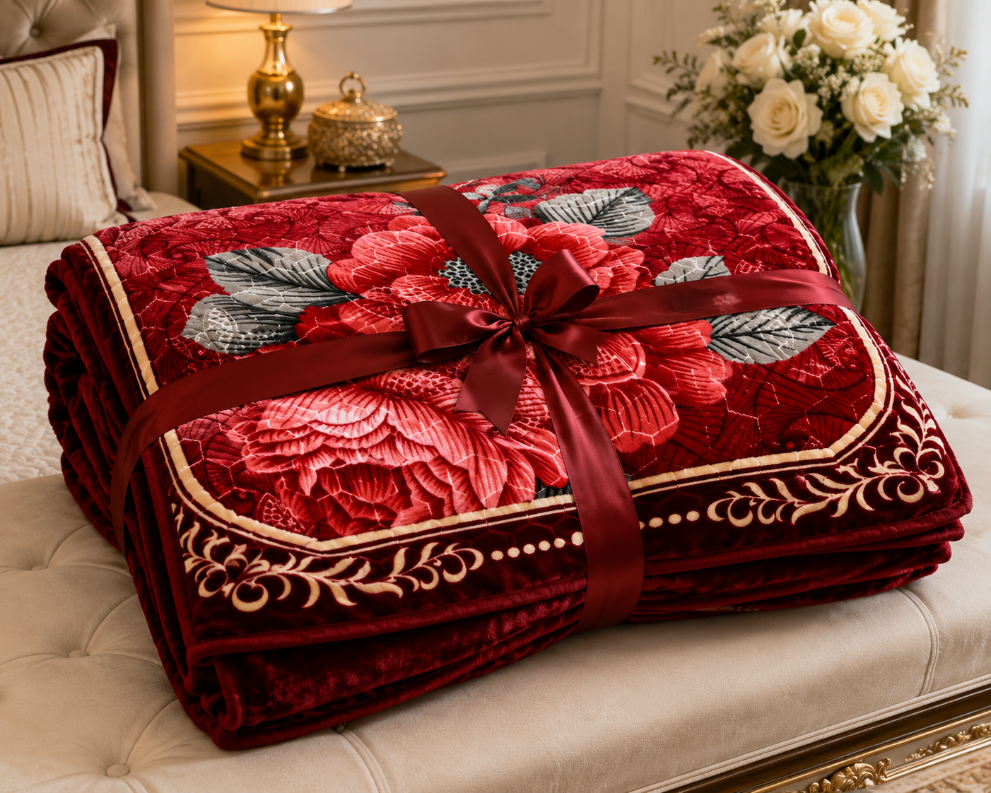 Best Choice Double Bed 2-Ply Blanket Maroon